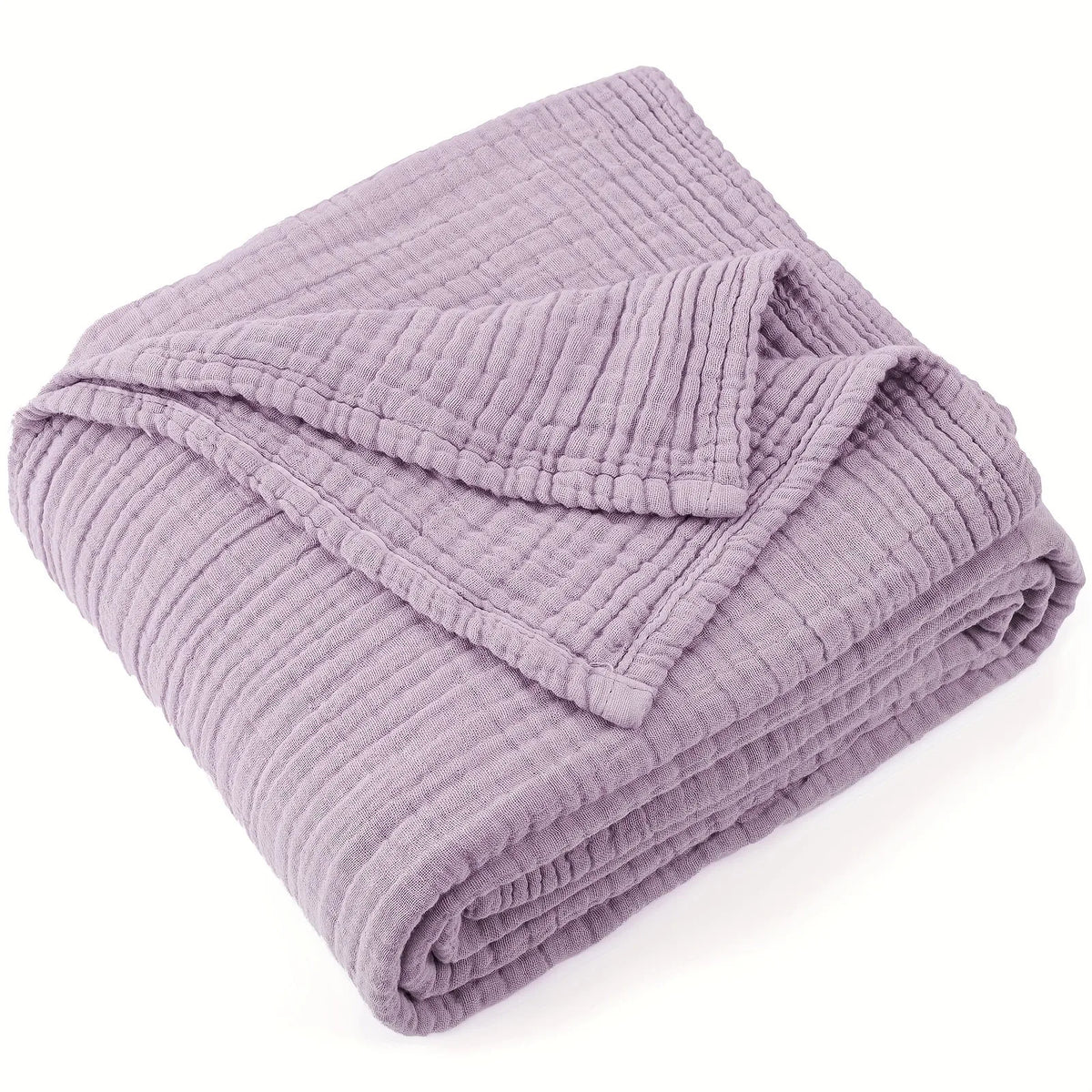 Six-Layer Gauze Throw – All-Season Breathable Cotton Coverlet for Couch, Bed & Travel | Thomler
