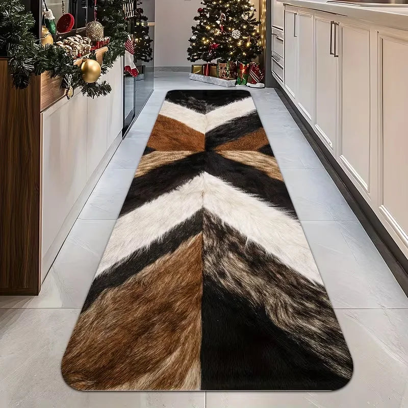 Moroccan Geometric Hallway Runner Rug with Non-Slip Backing for Entryway Kitchen Bedroom Living Room | Thomler