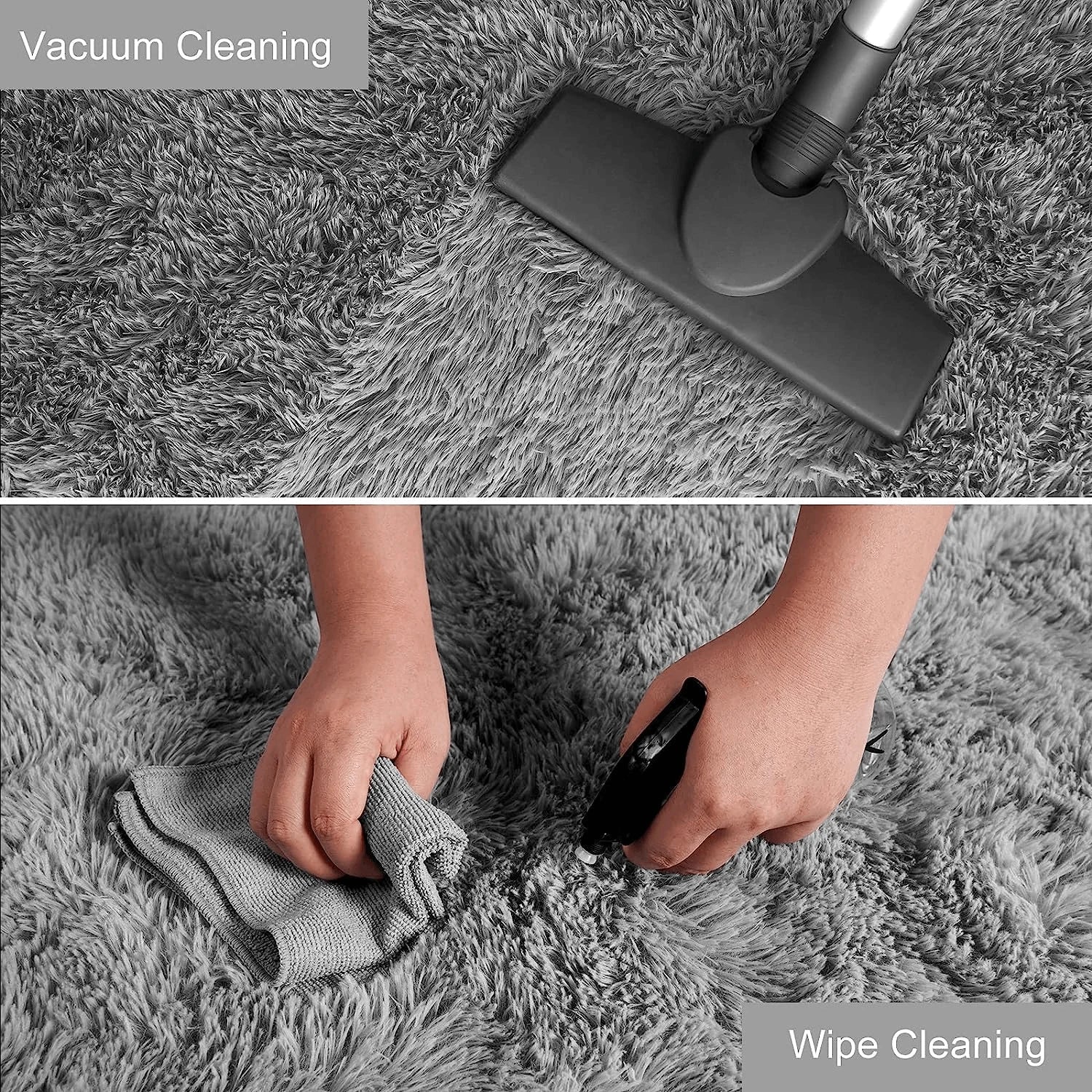Rug Long Microfiber 80.0 cm x 200.0 cm White Bedroom Living Room Shaggy Non Slip Floor Runner Carpet | Thomler