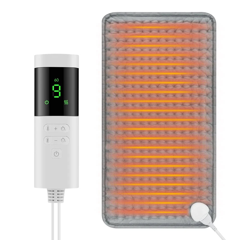 Elektrische verwarmingsdeken Thermische pads Warmer 9 niveaus Verwarmde mat Zacht en veilig Winterlichaam Achterbeenwarmer Pads Thuisgebruik 60 * 30 cm