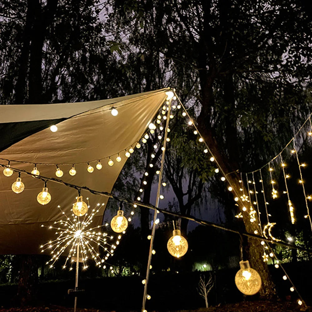 Outdoor Solar Twinkle String Lights 30 ft Soft Glow Garden Patio Yard Decorative | Thomler