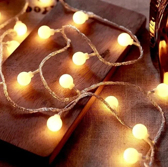 String Lights PVC 20 ft Warm White Indoor Outdoor Decorative Wedding Party Ambiance | Thomler