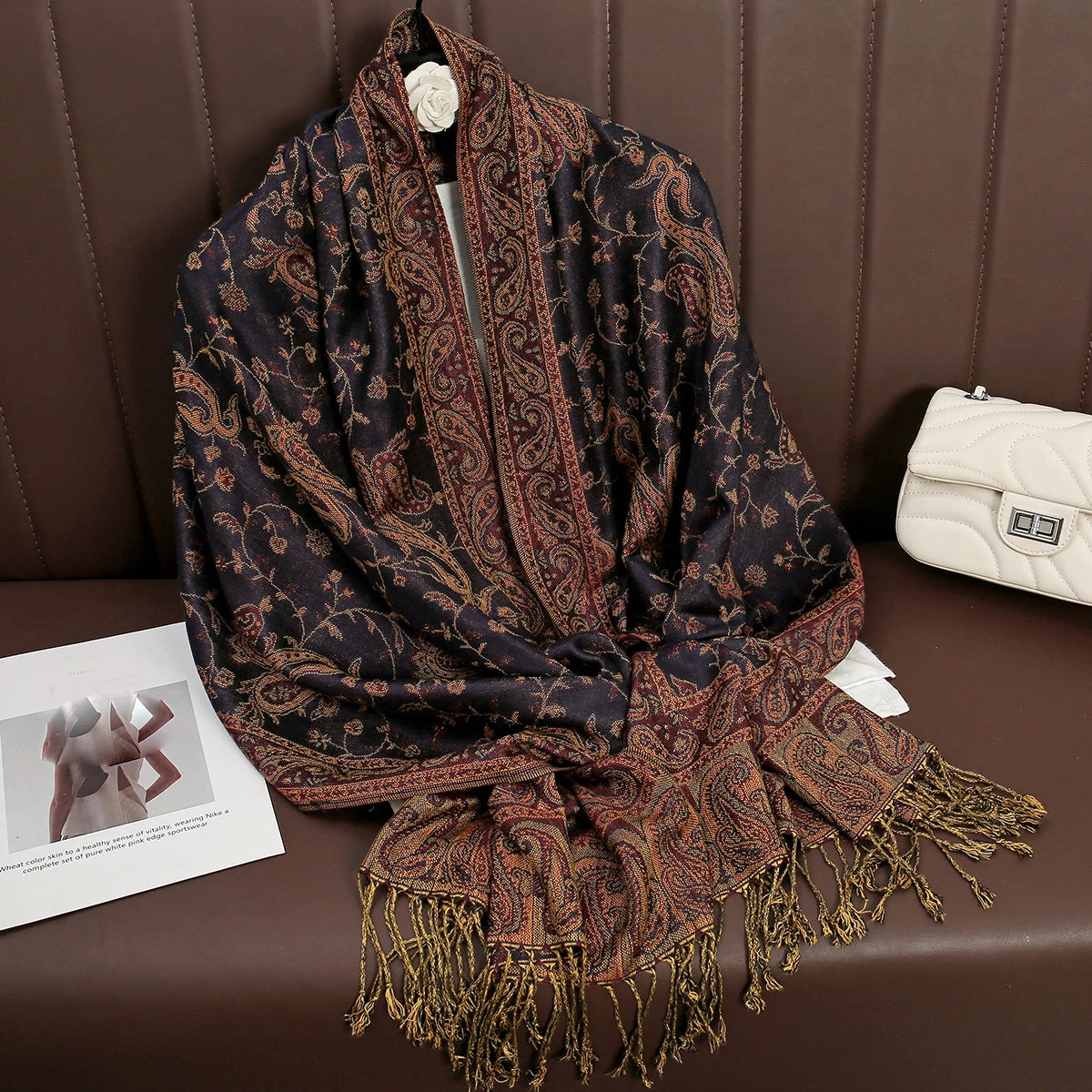 Soft Cotton-Blend Winter Wrap Scarf for Women – Lightweight Shawl for Fall & Cold Weather | Thomler