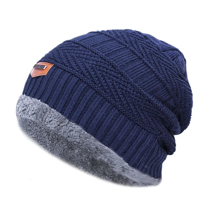 Cuffless Winter Beanie – Thick Knit Skullcap for Men & Women, Windproof Cold Weather Hat for Skiing Outdoors | Thomler