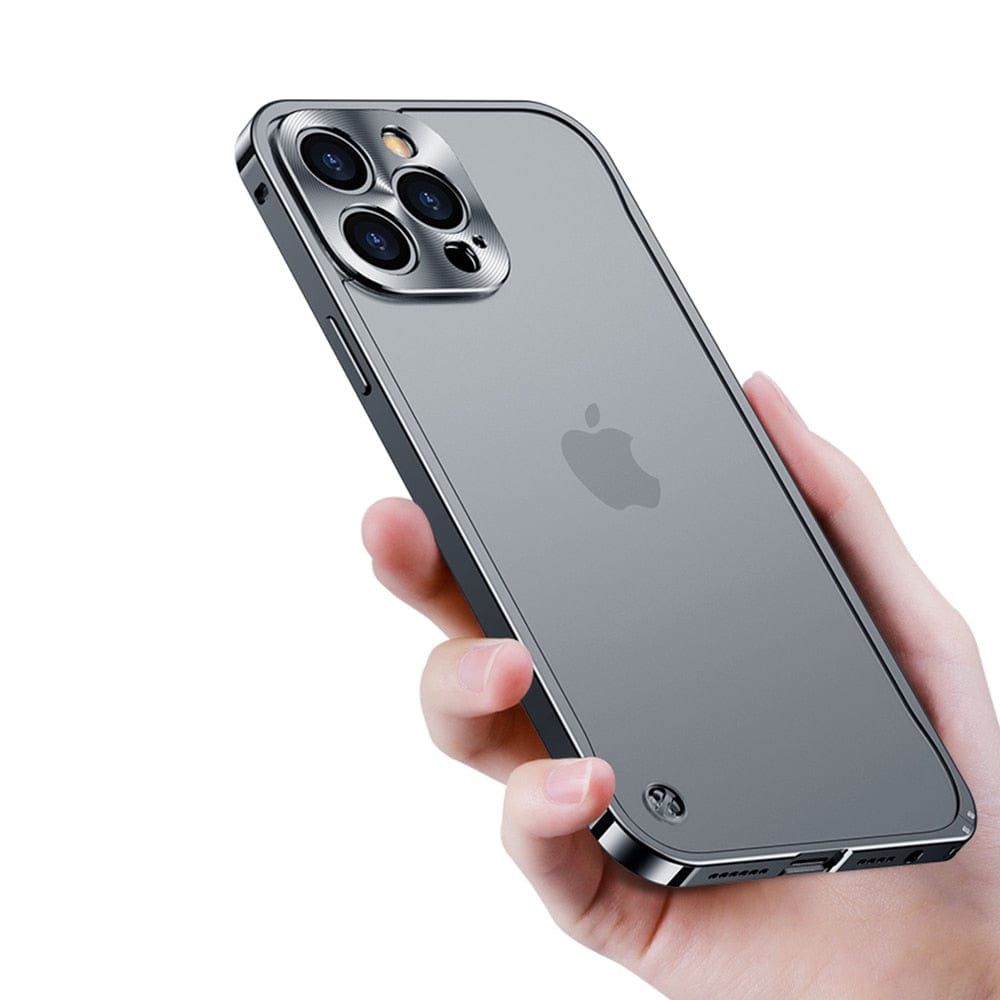 Aircraft-Grade Aluminum iPhone Case Precision-Milled Snap-On Protection for Apple Smartphones Slim Lightweight Metal Bumper Shell | Thomler