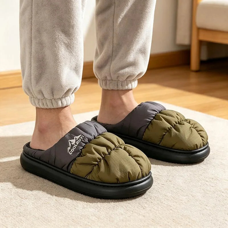Insulated Cushioned House Slippers for Women – Plush Indoor/Outdoor Footwear with Non-Slip Sole & Water-Resistant Upper | Thomler
