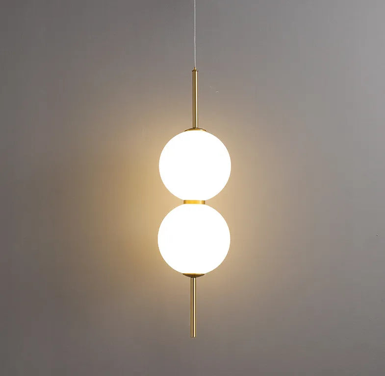 Glass Globe Hanging Light Fixture with Multiple Configurations for Dining Room Kitchen Island Bedroom Contemporary Suspended Ceiling Lamp | Thomler
