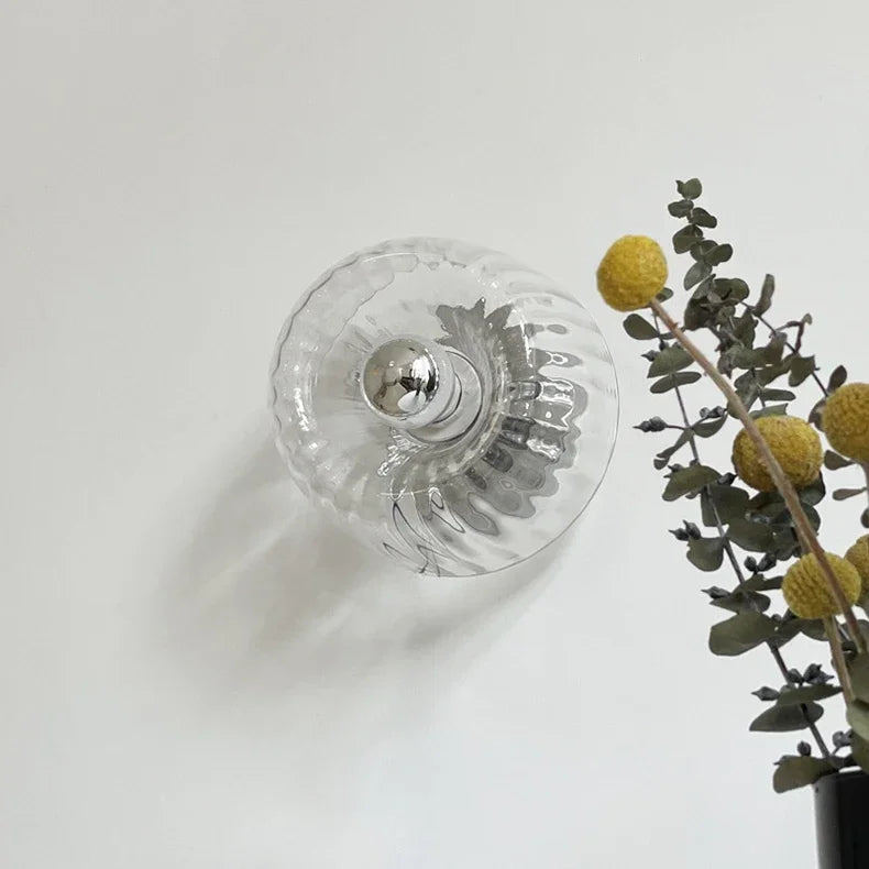 Wall Lamp Glass E14 16.0 cm Scandinavian Hallway Bedroom Accent Lighting Bauhaus Style Indoor Sconce | Thomler