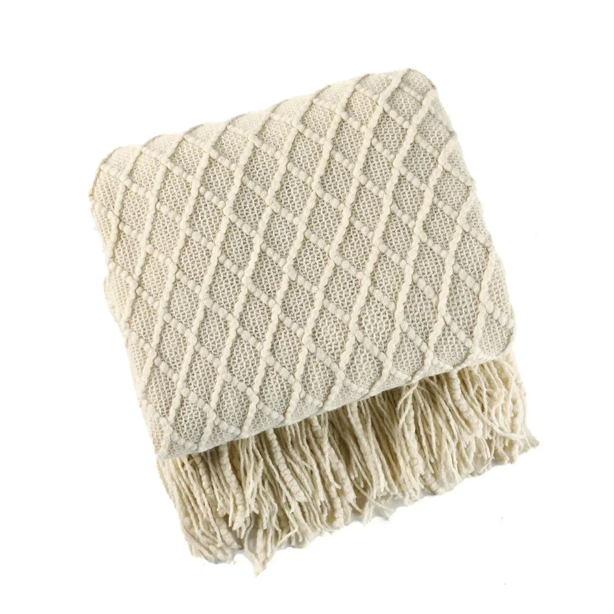 Chunky Knit Throw Blanket – Cozy Acrylic Sofa & Bed Cover for Living Room & Bedroom | Thomler