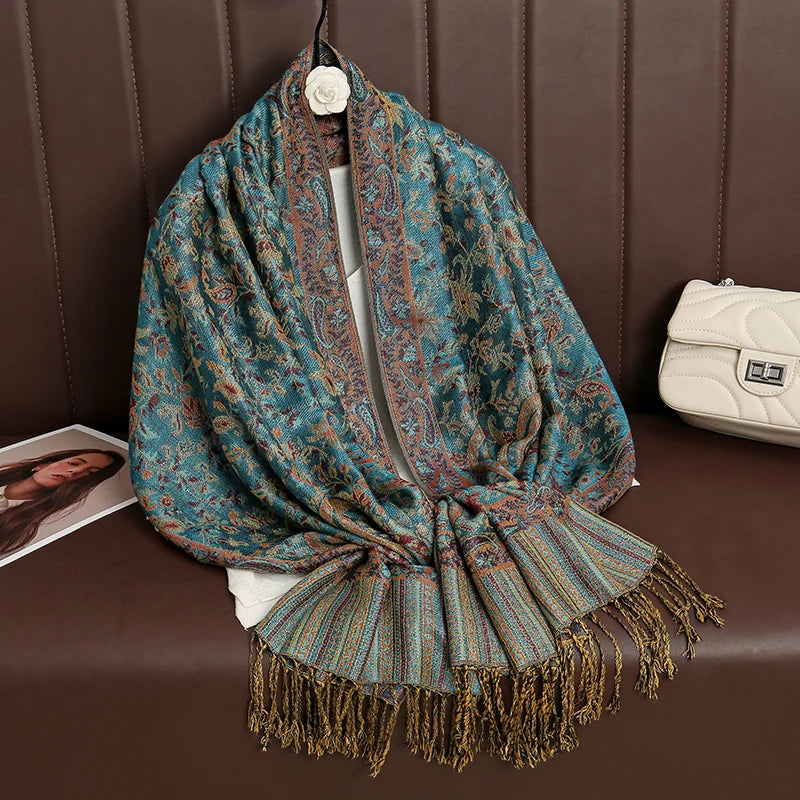 Women's Soft Cashmere-Feel Wrap Shawl – Lightweight Year-Round Fashion Accessory for Everyday Warmth | Thomler