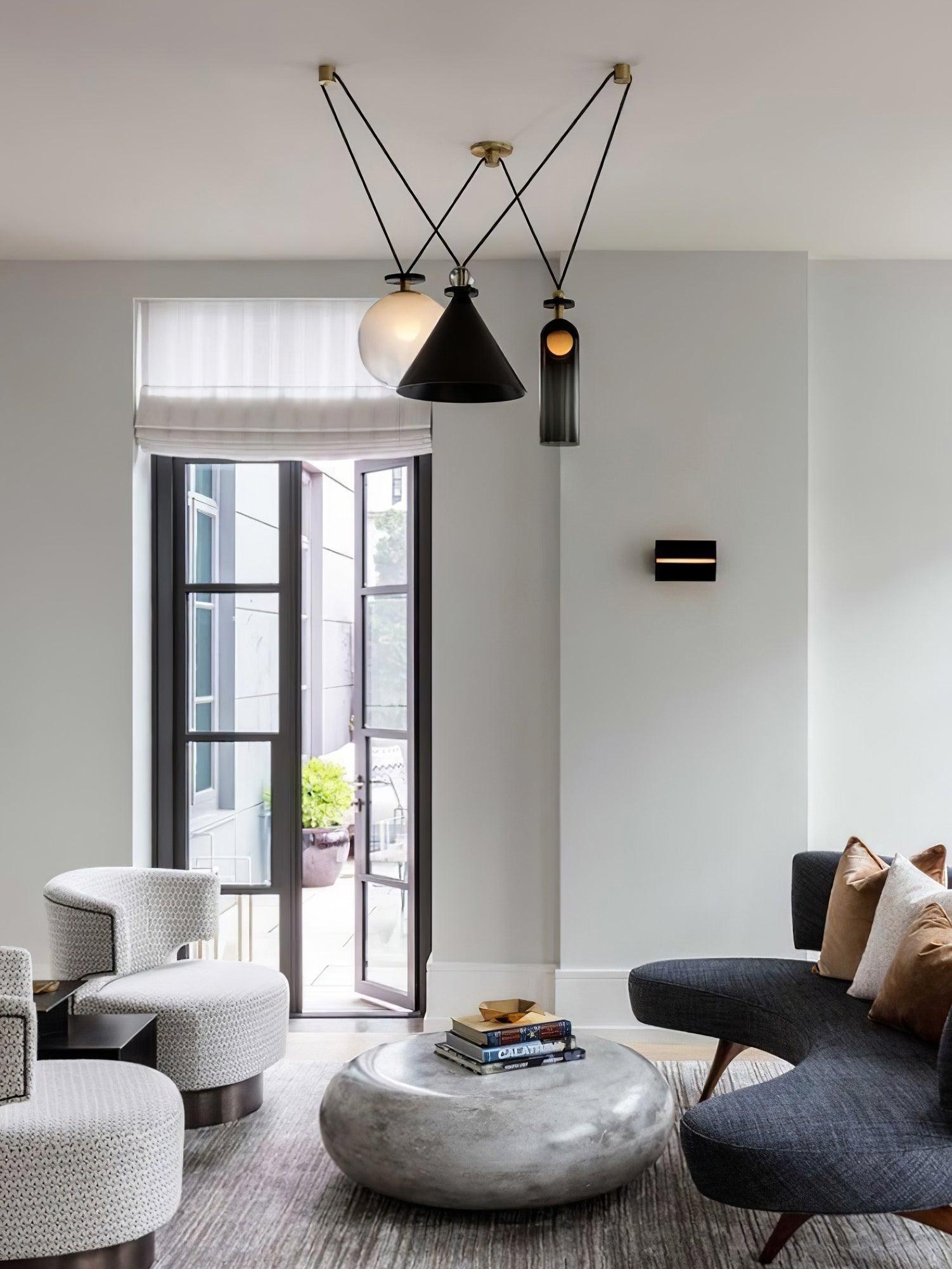 Metal Geometric Pendant Light 11.8 in Modular Ceiling Indoor Hanging Lamp | Thomler