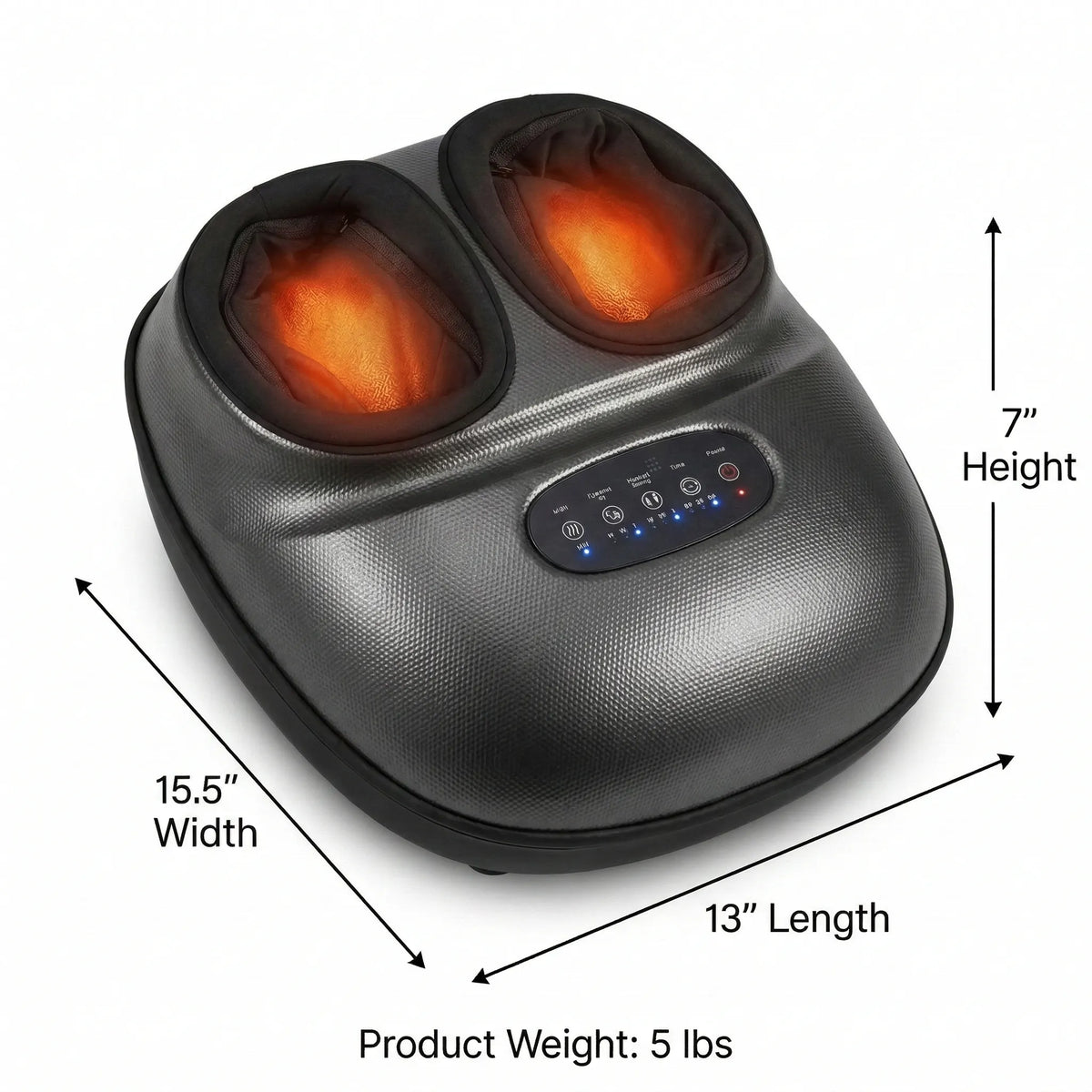 Electric Foot Massager with Rotating Nodes, Dual Heat Settings & Air Pressure for Home Relaxation After Work | Thomler