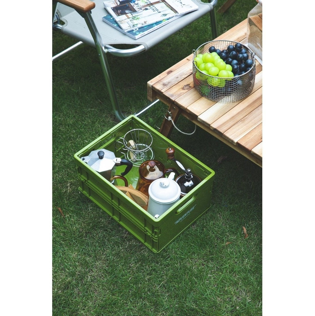 Storage Crate Polypropylene 34.8 cm Foldable Stackable Grey Home Office Document Organiser A4 Folding Storage Box | Thomler