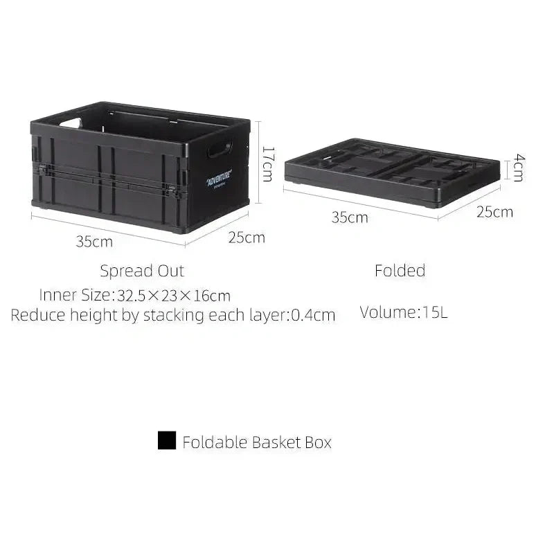Storage Crate Polypropylene 34.8 cm Foldable Stackable Grey Home Office Document Organiser A4 Folding Storage Box | Thomler