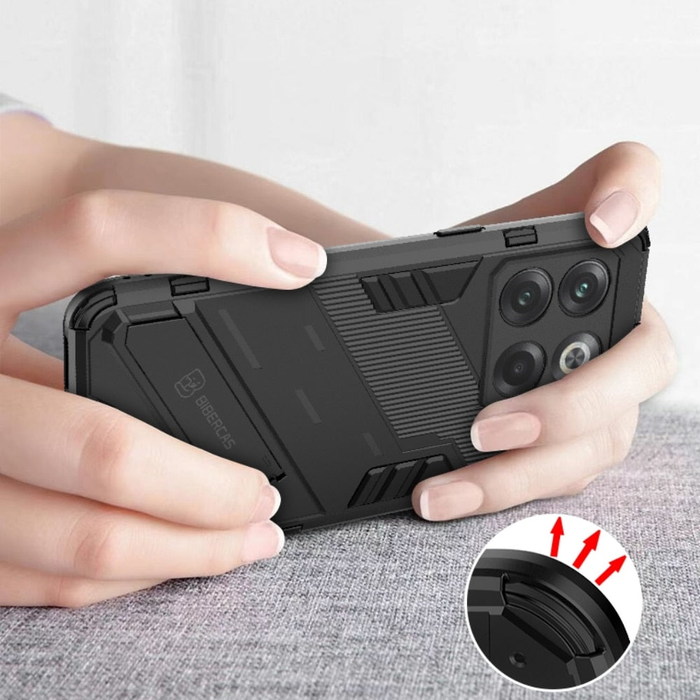 Reinforced Phone Case with Built-In Stand for OnePlus 15 13 12 11 10 Nord – Drop Protection Kickstand Cover Heavy Duty Shield | Thomler