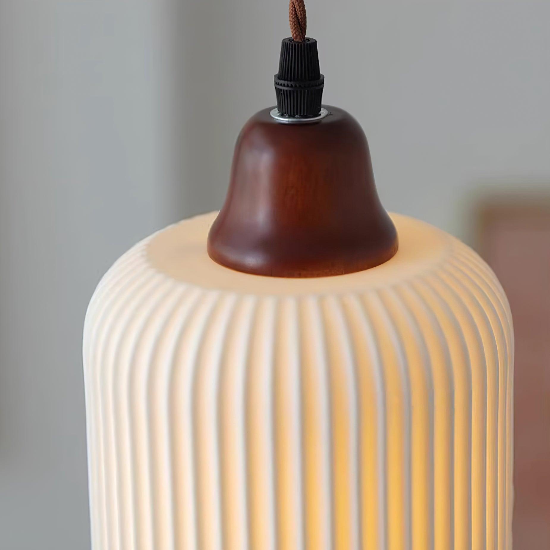 Pendant Light Ceramic 9 in White Dining Room Kitchen Island Hanging Lamp Adjustable Height | Thomler