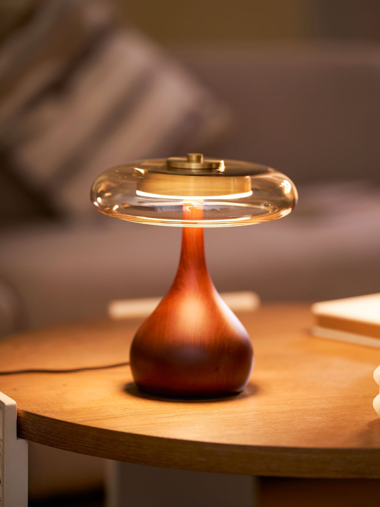 Table Lamp Glass Brass 12W 9.6 in Indoor Accent Lighting Adjustable Color Temperatures Warm Cool Neutral | Thomler