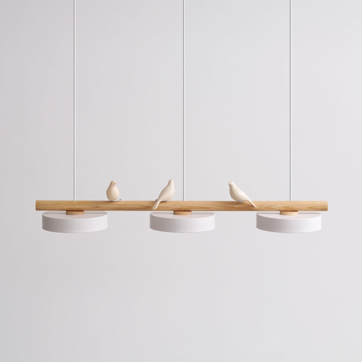Bird Pendant Light with Adjustable Sculpture – Metal Wood Resin Modern Ceiling Lighting for Living Room Bedroom Dining Room – Dimmable LED | Thomler
