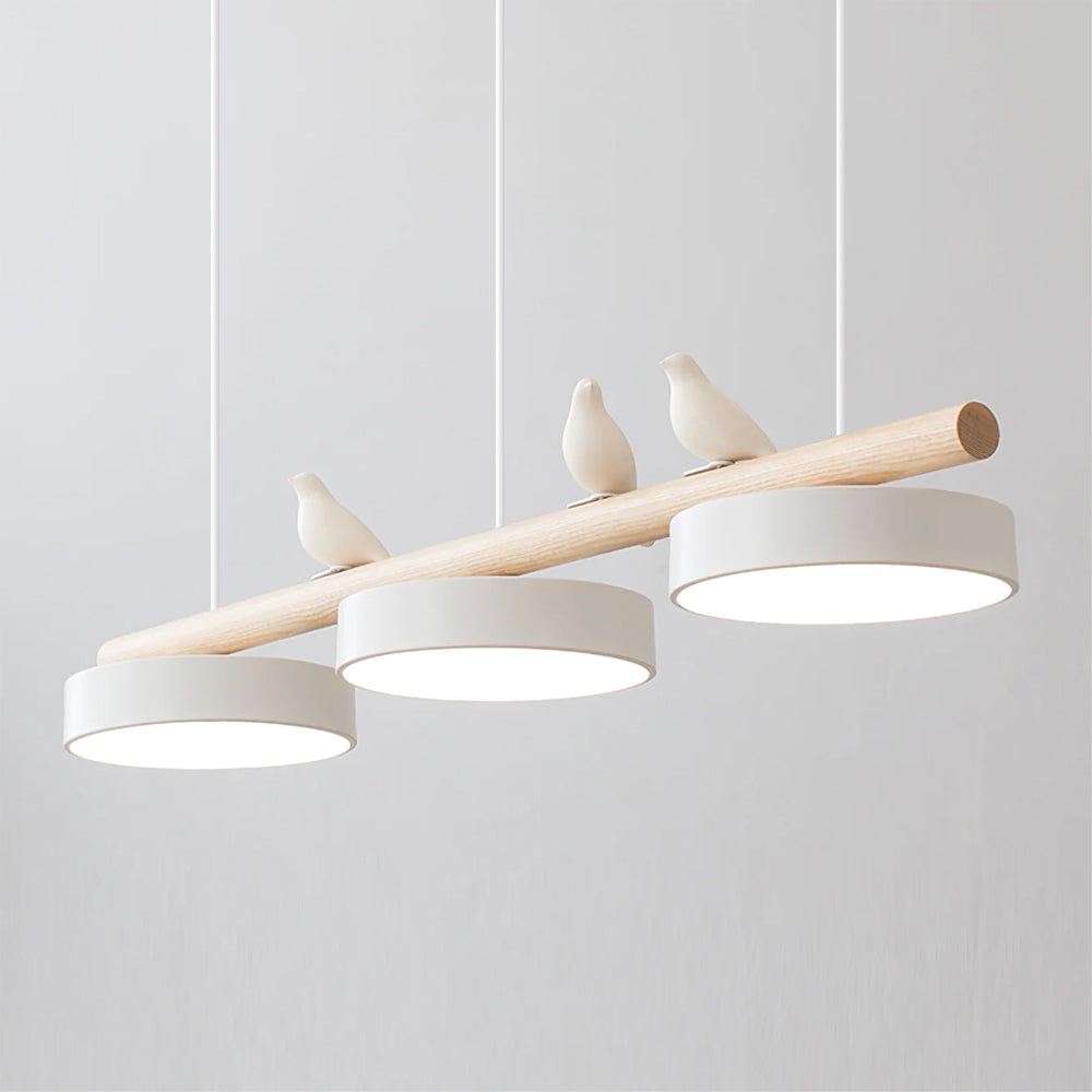 Bird Pendant Light with Adjustable Sculpture – Metal Wood Resin Modern Ceiling Lighting for Living Room Bedroom Dining Room – Dimmable LED | Thomler
