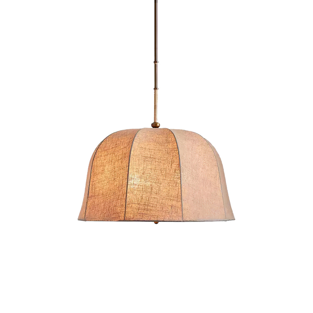 Pendant Light Linen 14.6 in Adjustable Bedroom Living Room Dining Room Hanging Lamp Vintage Style | Thomler