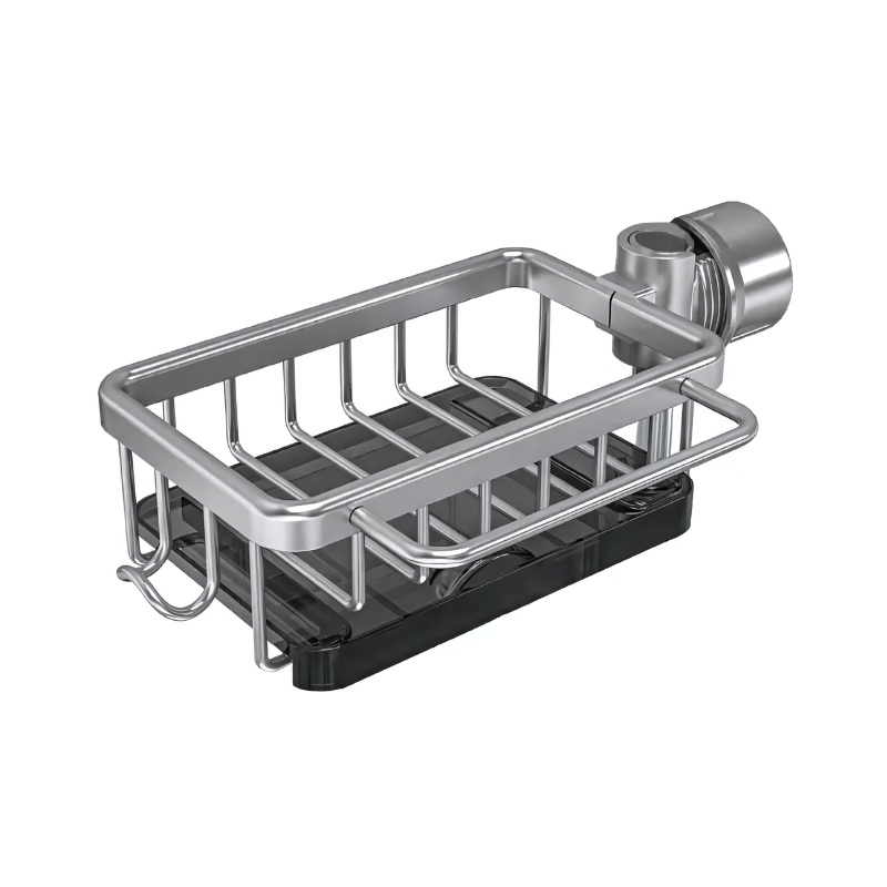Over-the-Sink Caddy Organizer with Drainage Slots and Towel Hook for Kitchen Counter Space Saving | Thomler