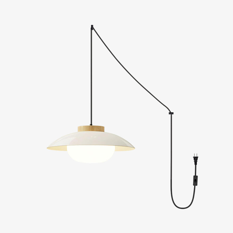 Pendant Light Plastic Wood 11 in x 5.1 in White Green Kitchen Dining Room Hanging LED Lamp | Thomler — Minimalist Modern Lighting Fixtures for Home Workspace | Thomler