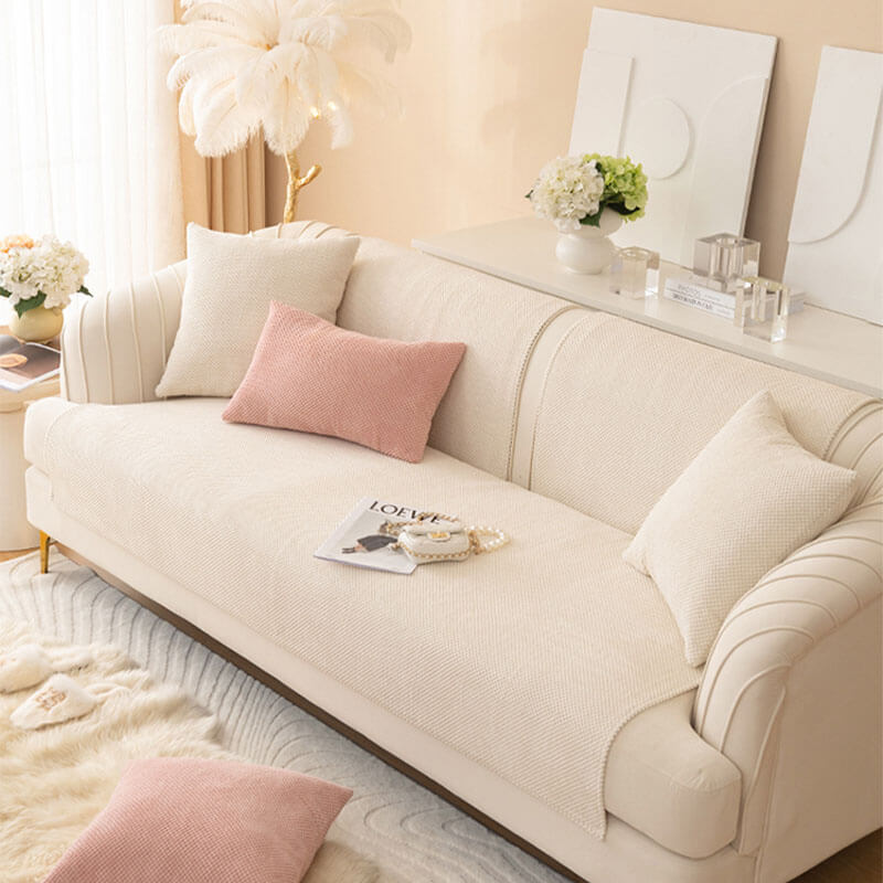 Plush Furniture Cushion Cover with Non-Slip Grip for Couch and Chair Protection | Thomler