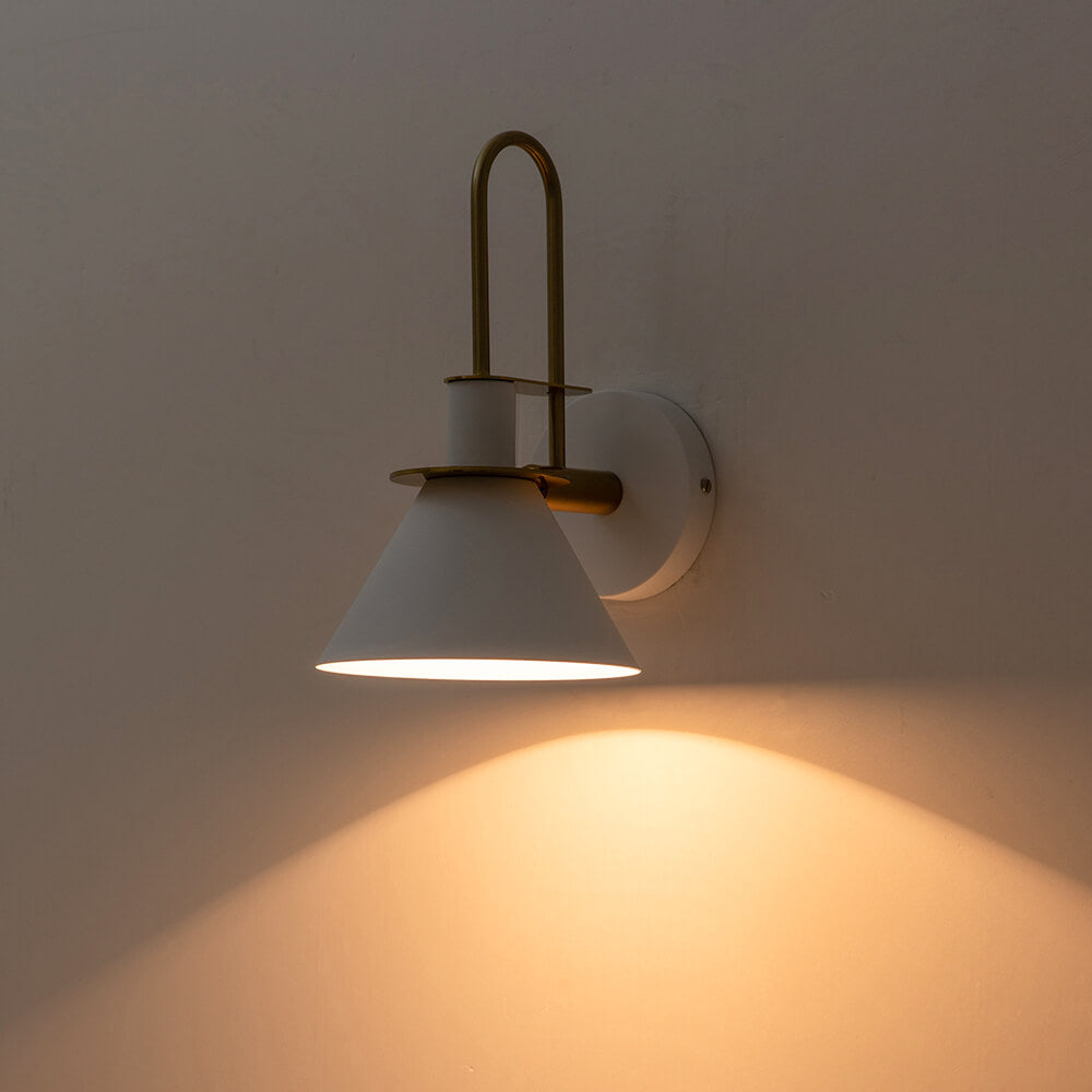 Wall Lamp Metal 31.0 cm Black Green White Brass Bedroom Hallway Mid Century Gooseneck Reading Light | Thomler