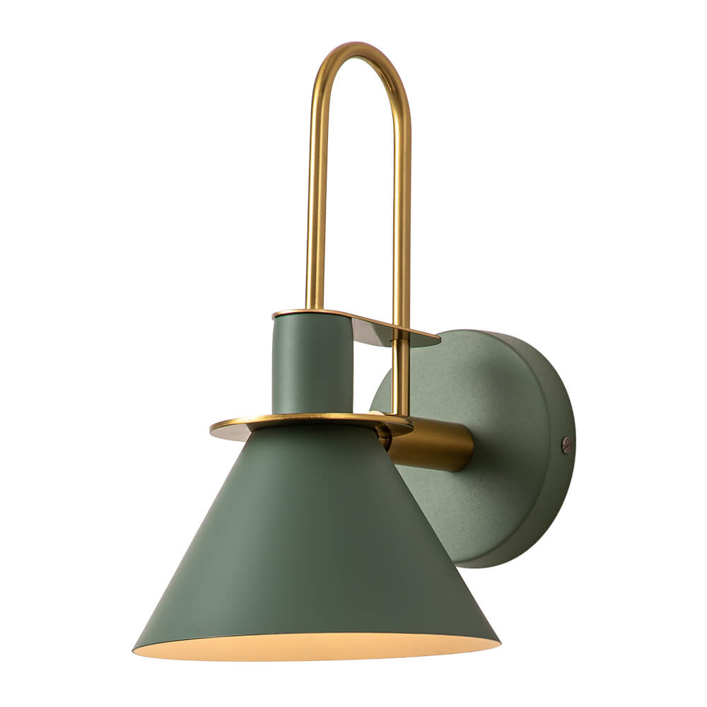Wall Lamp Metal 31.0 cm Black Green White Brass Bedroom Hallway Mid Century Gooseneck Reading Light | Thomler