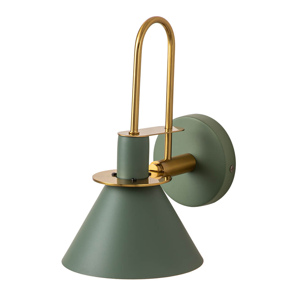 Wall Lamp Metal 31.0 cm Black Green White Brass Bedroom Hallway Mid Century Gooseneck Reading Light | Thomler
