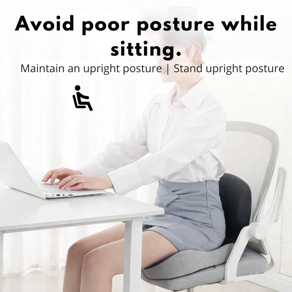 Memory Foam Seat Cushion for Office Chair, Car & Home | Non-Slip Base | Pressure Relief Support for Tailbone, Back & Hips | Portable Everyda | Thomler
