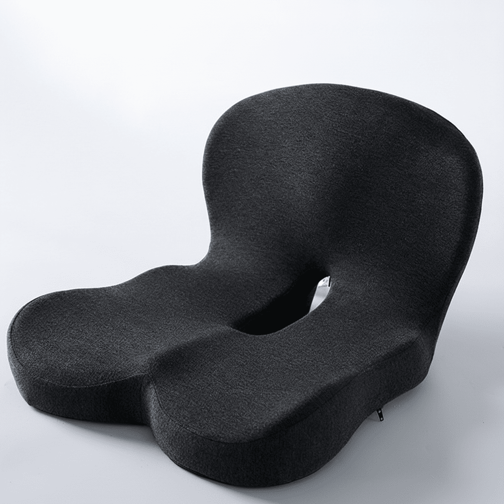 Memory Foam Seat Cushion for Office Chair, Car & Home | Non-Slip Base | Pressure Relief Support for Tailbone, Back & Hips | Portable Everyda | Thomler