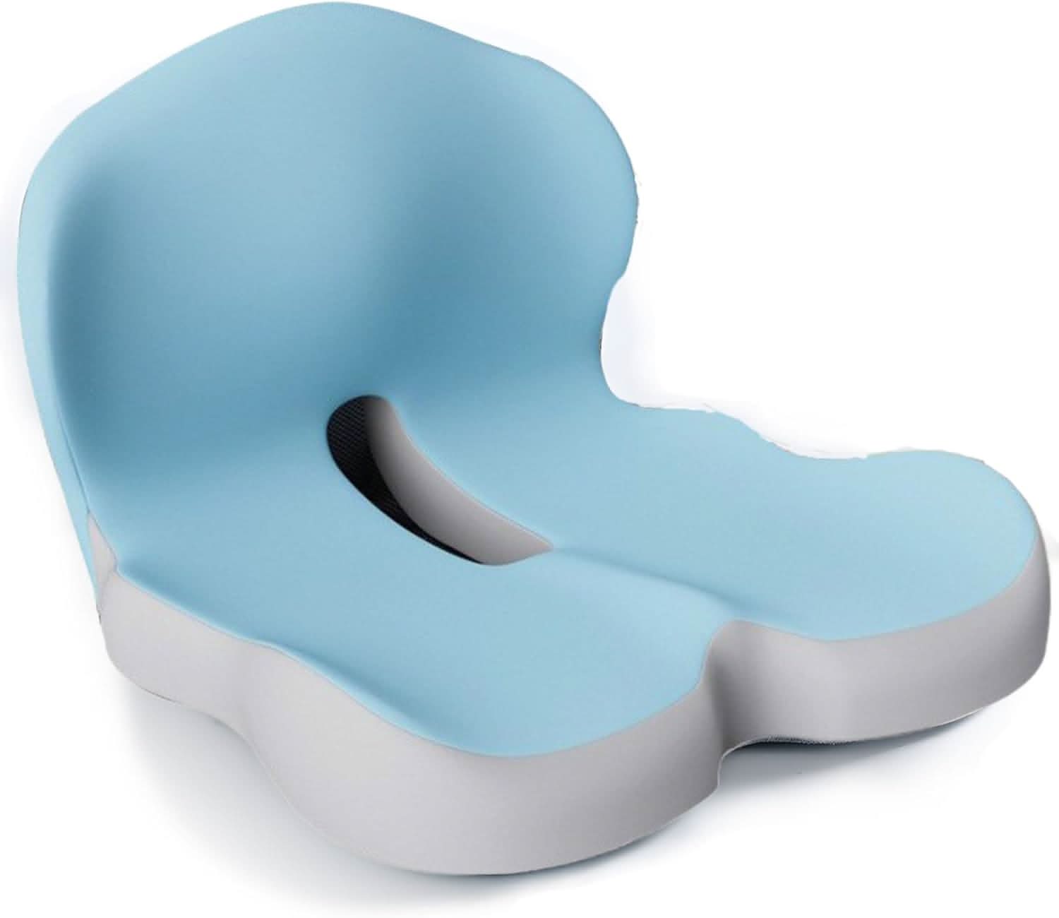 Memory Foam Seat Cushion for Office Chair, Car & Home | Non-Slip Base | Pressure Relief Support for Tailbone, Back & Hips | Portable Everyda | Thomler