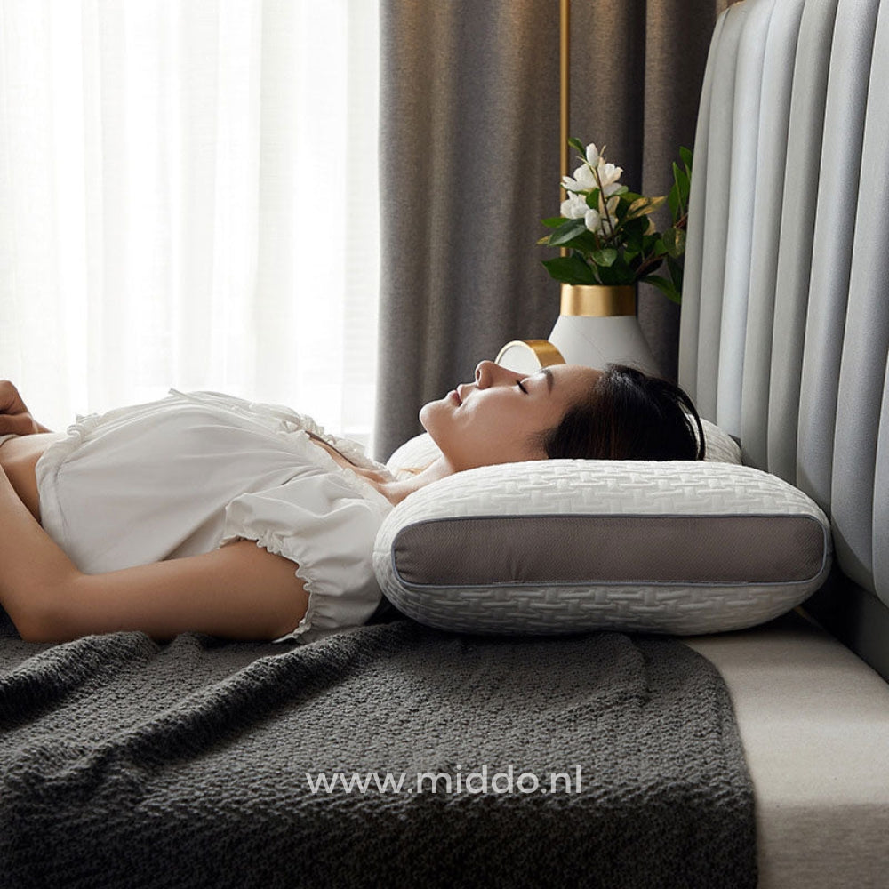 Cervical Support Pillow for Back & Side Sleepers with 2 Free Velvet Covers | Thomler