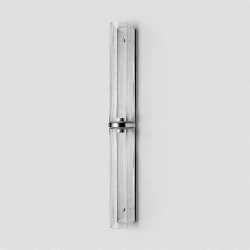 Glass Wall Sconce 2-Light Modern LED Fixture with Metal Frame for Bedroom Living Room Hallway | Thomler