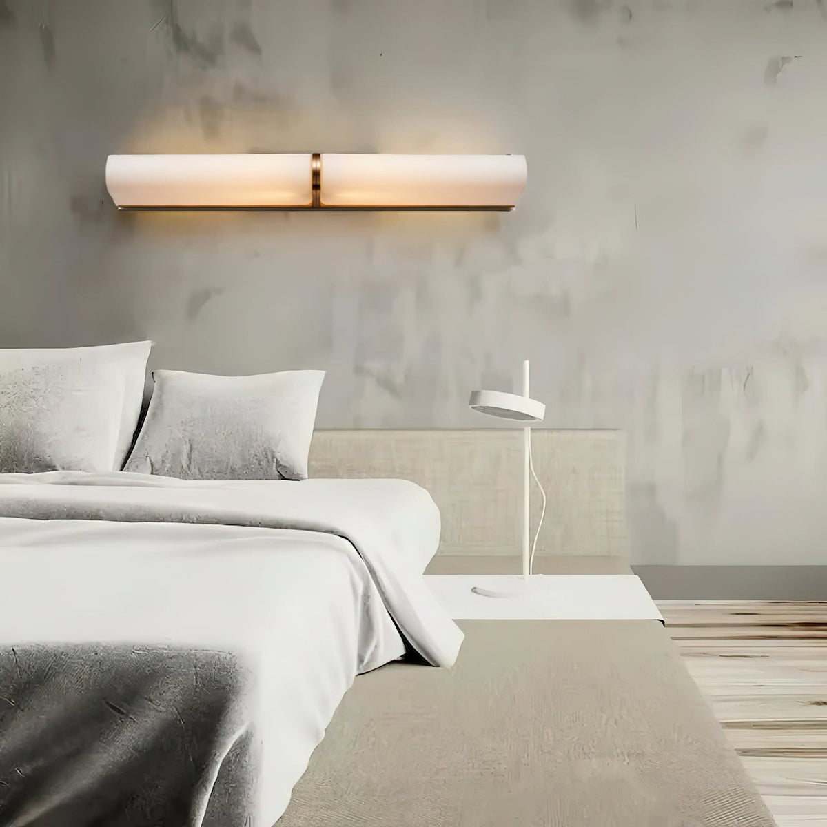 Contemporary Glass Cylinder Wall Light Fixture – Integrated LED Sconce for Living Room & Hallway | Thomler