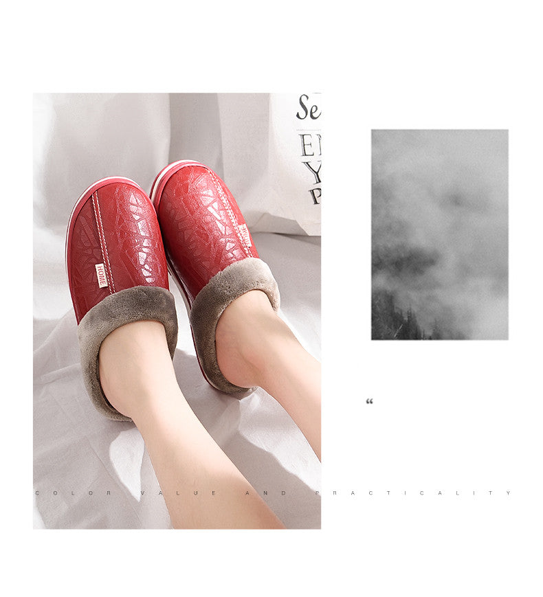 Waterproof Plush-Lined House Slippers with Anti-Slip Sole for Indoor & Outdoor Winter Comfort | Thomler