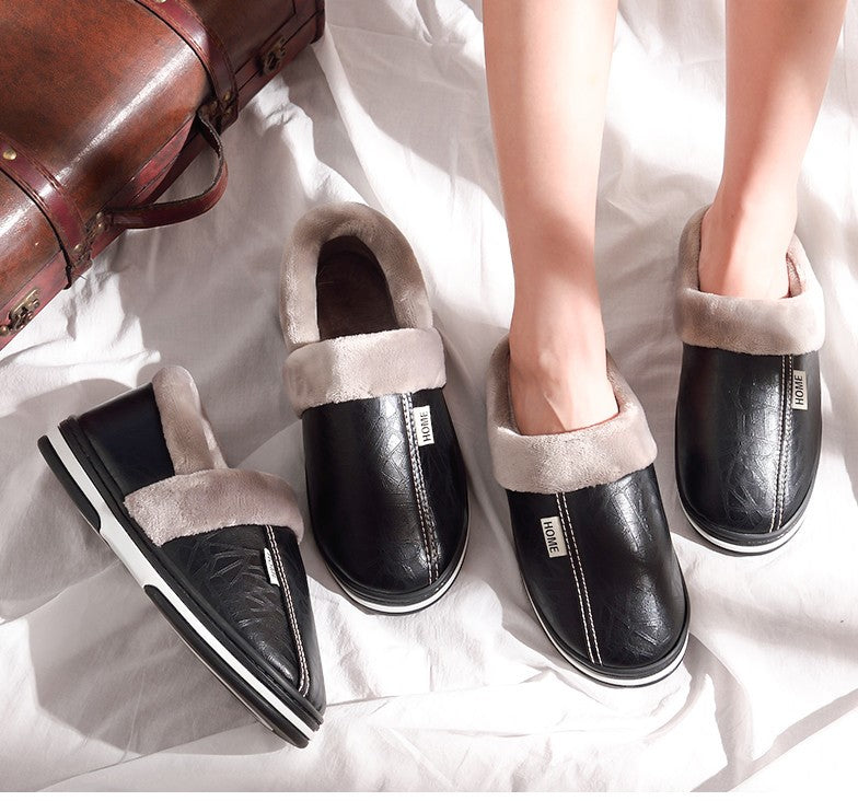 Waterproof Plush-Lined House Slippers with Anti-Slip Sole for Indoor & Outdoor Winter Comfort | Thomler