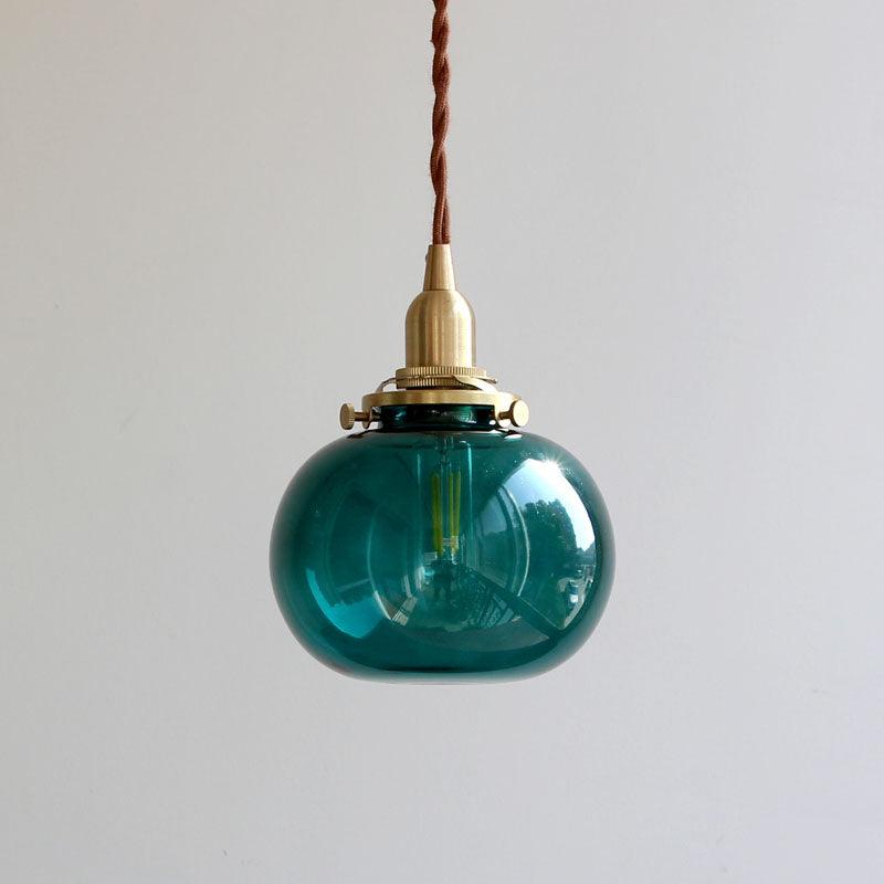 Pendant Light Glass 5.1 in Adjustable Living Room Bedroom Bathroom Hanging Ceiling Lamp Retro Style | Thomler
