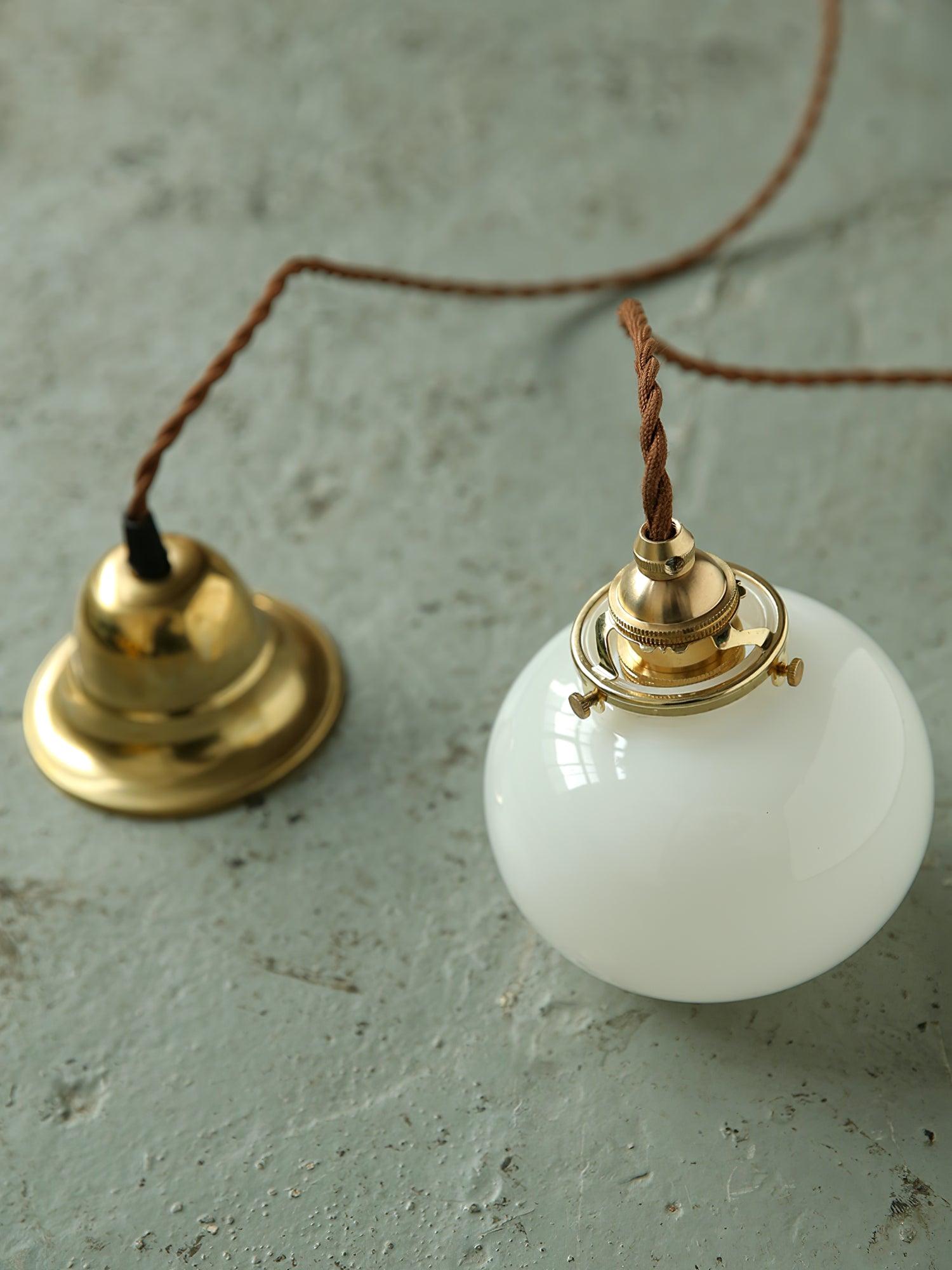 Pendant Light Glass 5.1 in Adjustable Living Room Bedroom Bathroom Hanging Ceiling Lamp Retro Style | Thomler