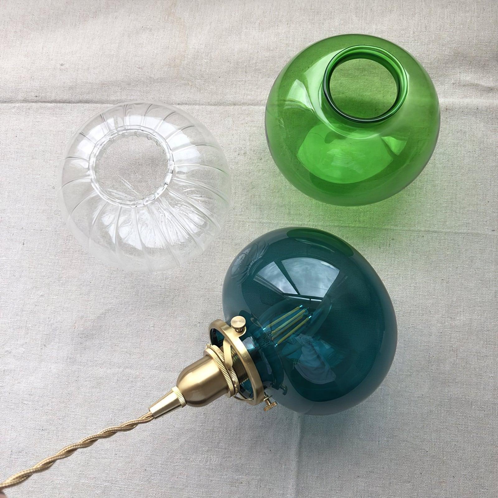 Pendant Light Glass 5.1 in Adjustable Living Room Bedroom Bathroom Hanging Ceiling Lamp Retro Style | Thomler