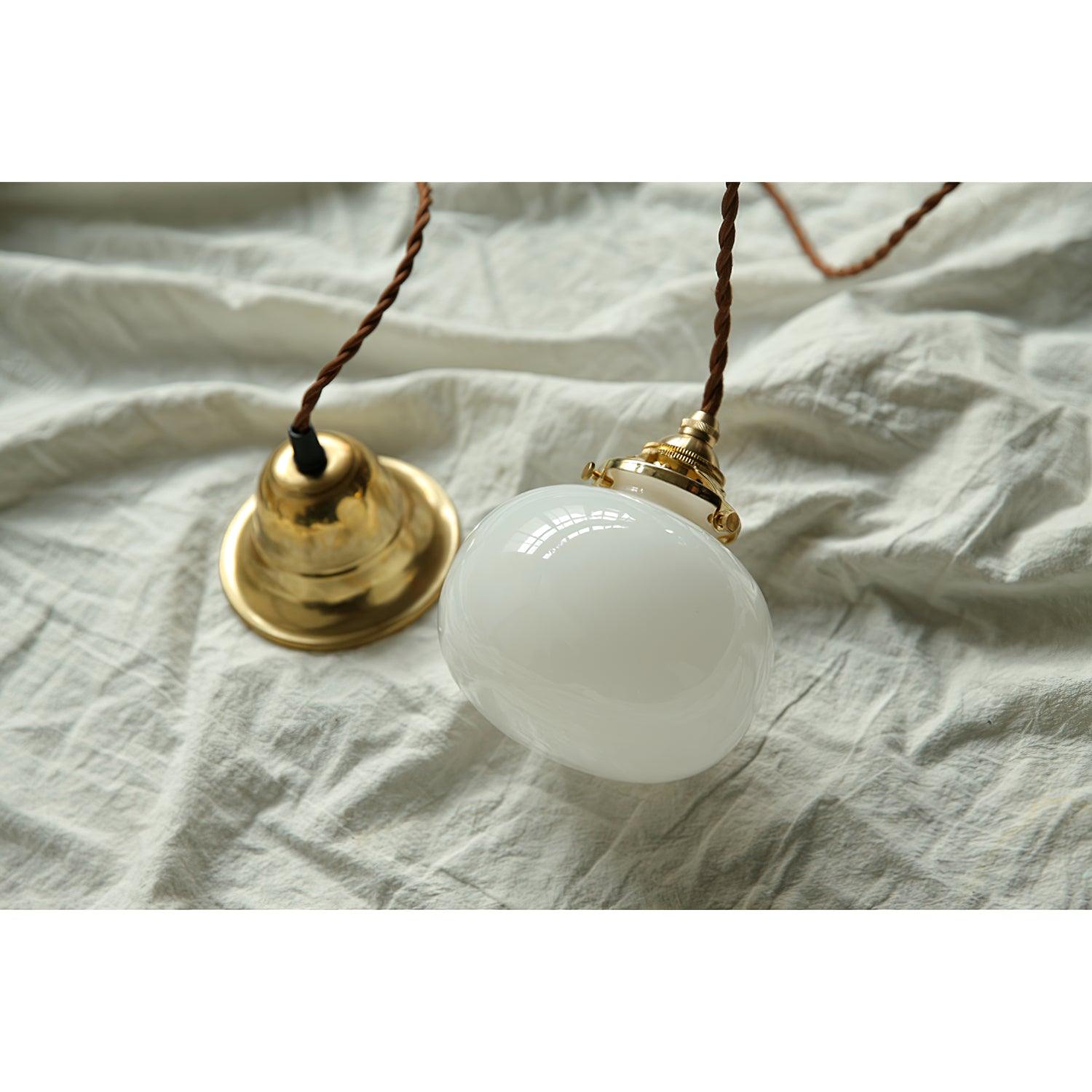 Pendant Light Glass 5.1 in Adjustable Living Room Bedroom Bathroom Hanging Ceiling Lamp Retro Style | Thomler