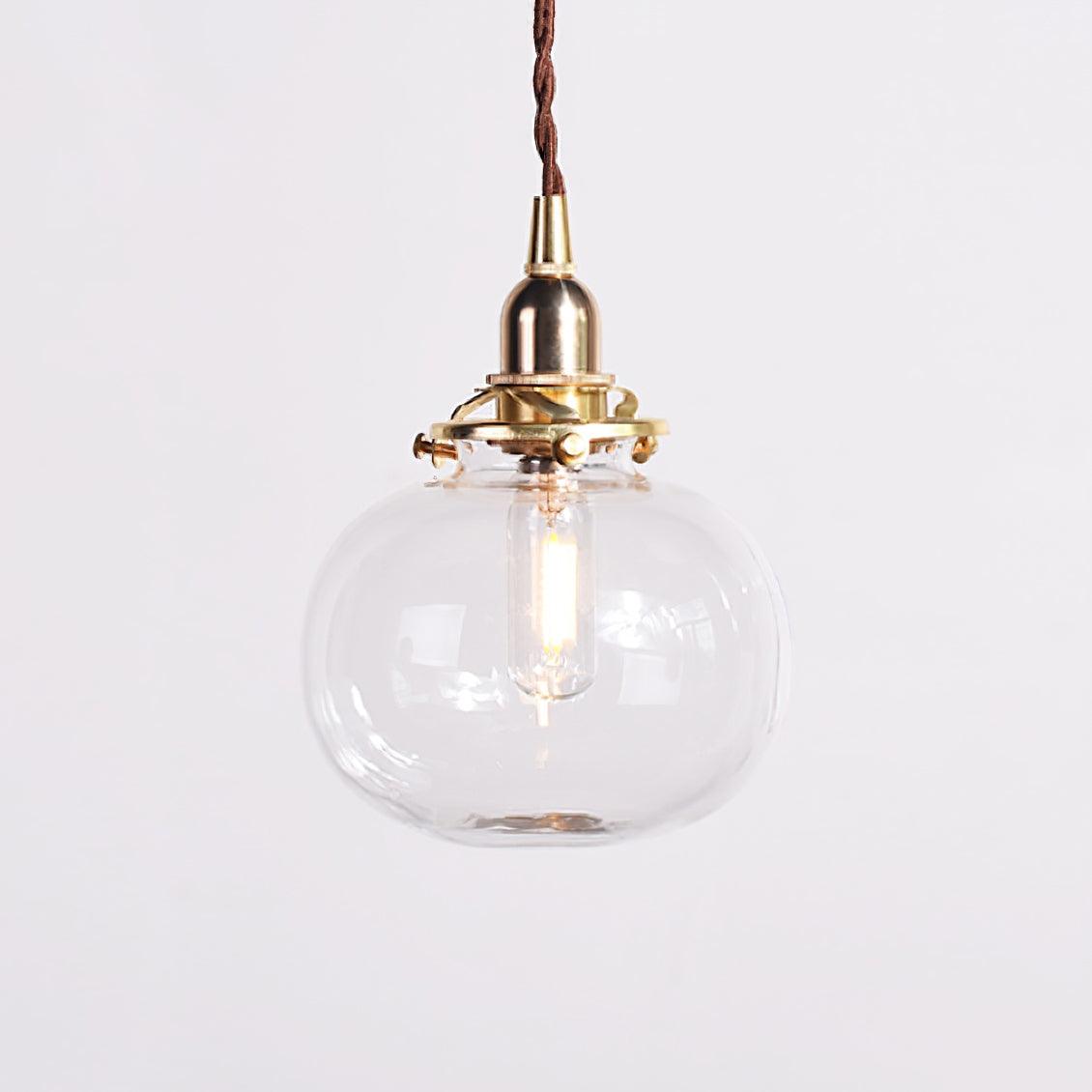 Pendant Light Glass 5.1 in Adjustable Living Room Bedroom Bathroom Hanging Ceiling Lamp Retro Style | Thomler