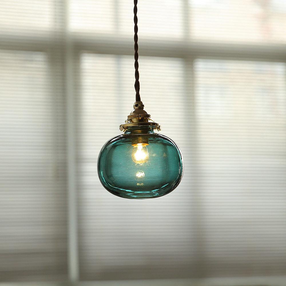 Pendant Light Glass 5.1 in Adjustable Living Room Bedroom Bathroom Hanging Ceiling Lamp Retro Style | Thomler