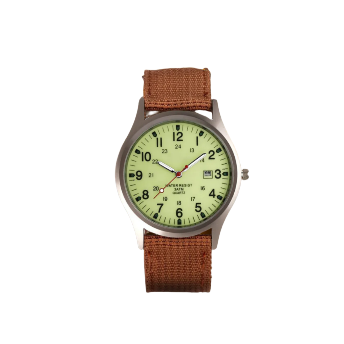 Military-Style Field Watch with Canvas Band and Date Window for Men | Thomler