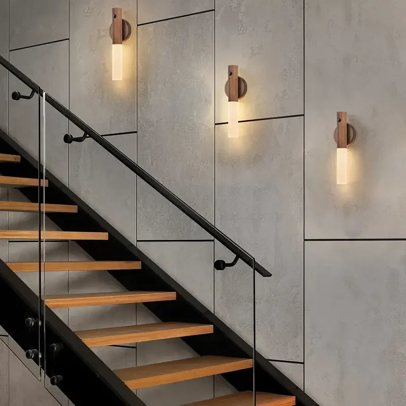 Battery-Powered Motion-Sensing Downlight Wall Sconce for Hallway & Bedroom Lighting | Thomler