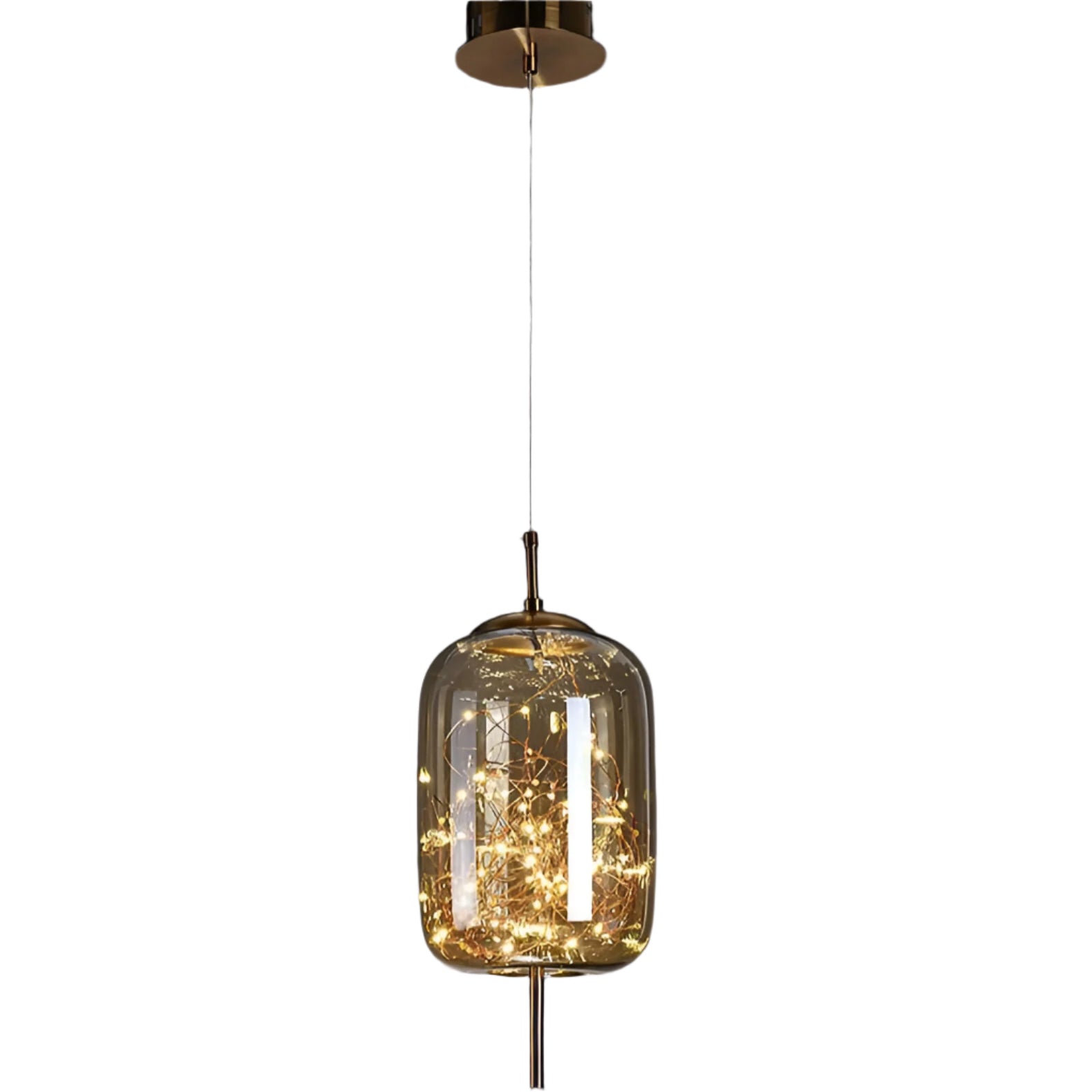 Pendant Light Glass 7.9 in Modern Adjustable Dining Room Kitchen Island Hanging Ceiling Lamp Scandinavian Minimalist Fixture | Thomler