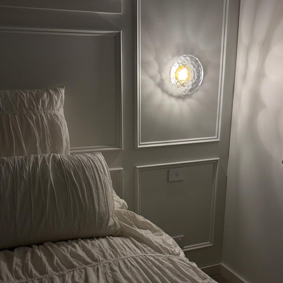 Wall Lamp Glass 7.9 in LED Black Or Gold Bedroom Hallway Decorative Modern Sconce Lighting Fixture | Thomler