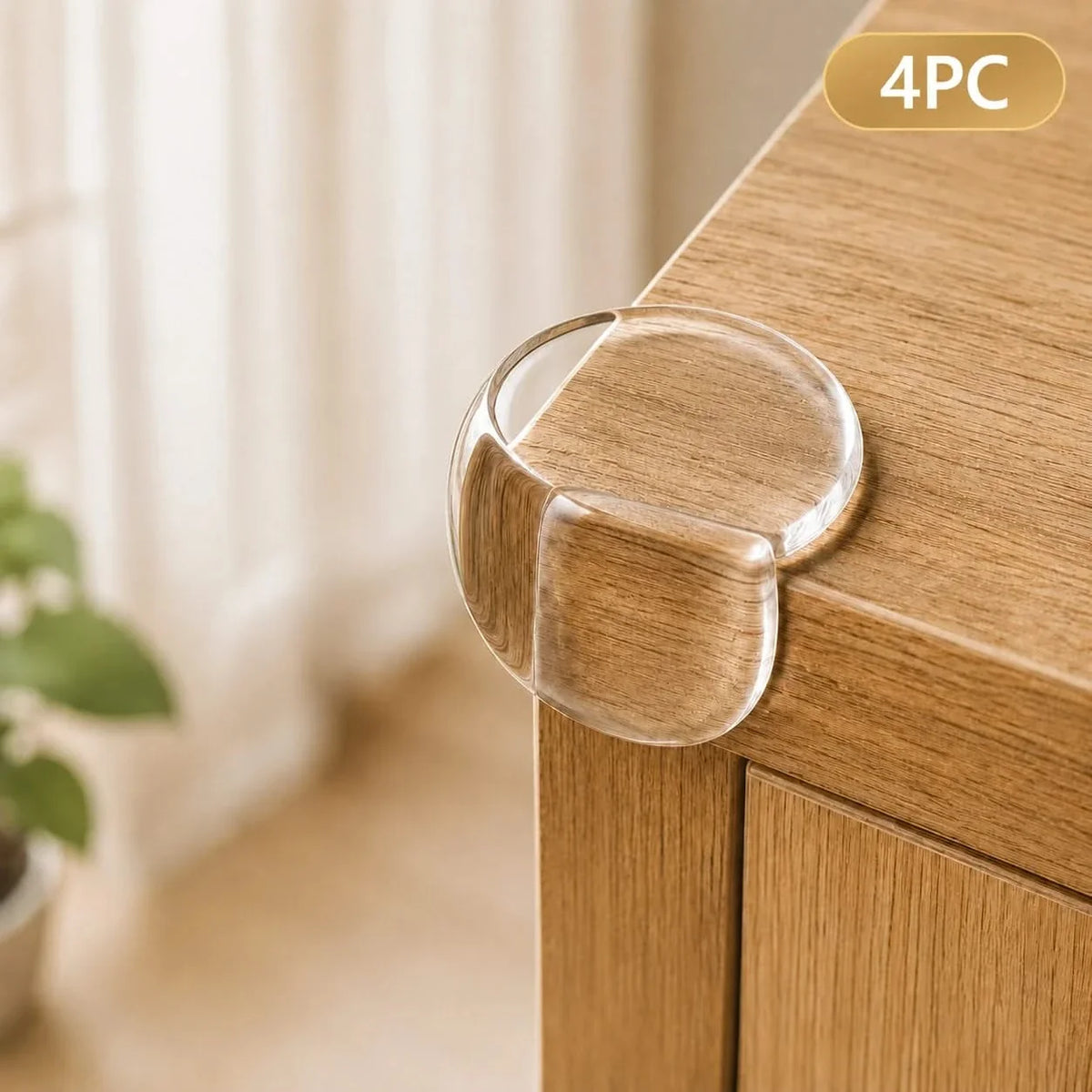 Transparent Furniture Corner Bumpers for Baby Proofing Tables & Desks – Child Safety Edge Cushions with Adhesive Backing | Thomler