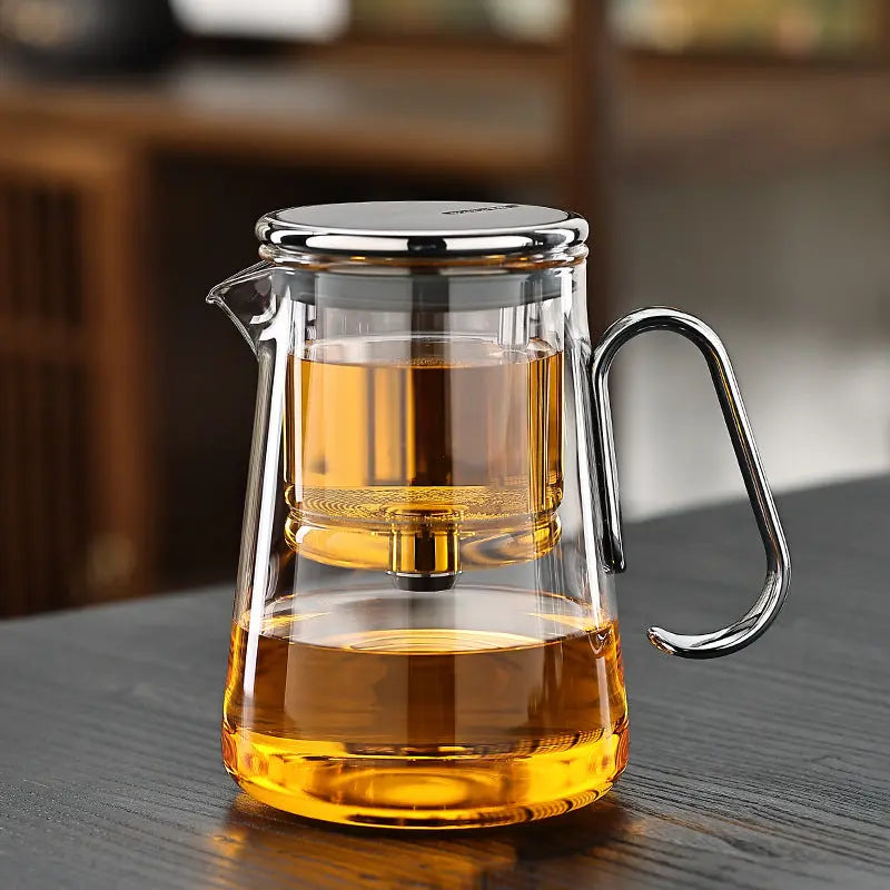 Glass Teapot Borosilicate 700 ml (24.6 fl oz) Magnetic Filter Loose Leaf Tea Brewing Infuser Kitchen Server | Thomler